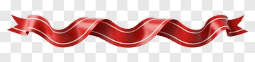 Red Ribbon With White Stripe PNG