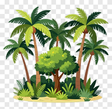Tropical Forest Scene PNG