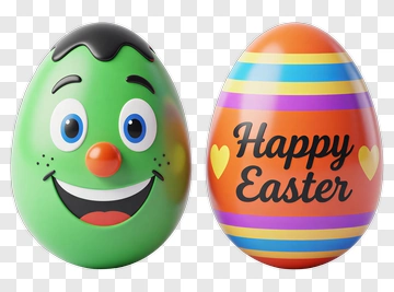 Clown Easter Egg And Happy Easter Egg PNG