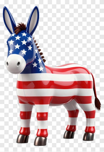American Flag Donkey Political Symbol PNG
