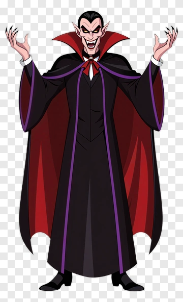 Animated Dracula Character PNG