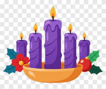 Advent Wreath With Candles And Holly PNG
