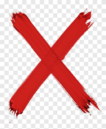 Red Cross Painted With Brush Strokes PNG