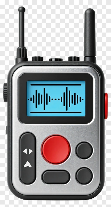 Audio Recorder With Red Button PNG
