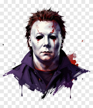Michael Myers With Blood Splatters PNG
