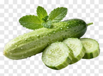 Fresh Cucumber With Mint Leaf PNG
