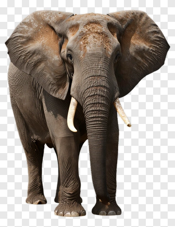 Elephant With Large Ears And Tusks PNG
