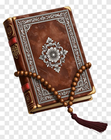 Ancient Book With Rosary PNG