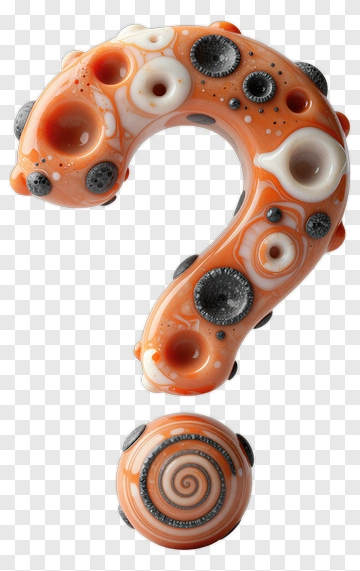 Glass Question Mark Sculpture PNG