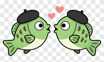 Two Fish In Love PNG