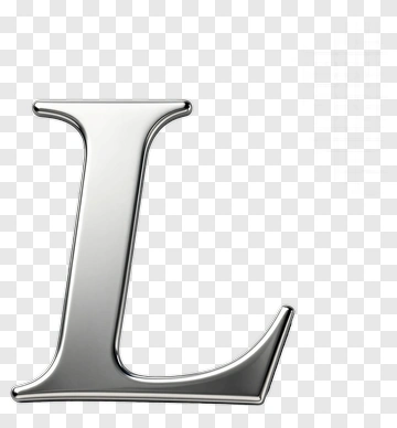 Silver Letter L PNG