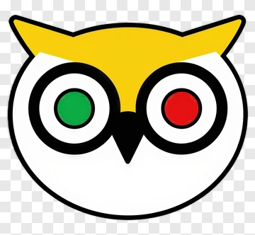 Owl With Colorful Eyes PNG
