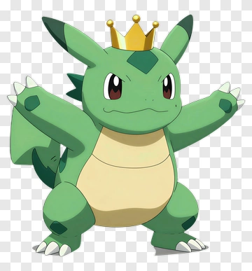 Croconaw Wearing A Golden Crown PNG