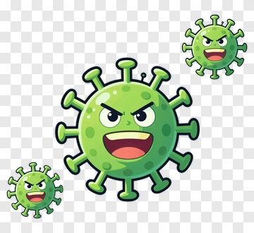 Cartoon Virus Characters PNG