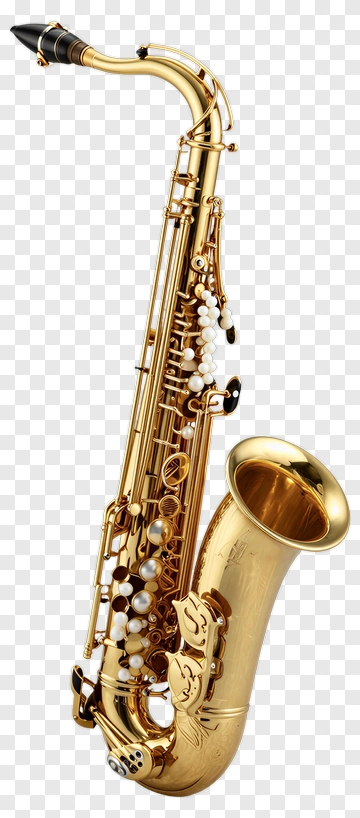 Golden Saxophone With Pearl Accents PNG