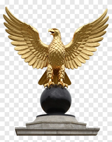 Golden Eagle Statue PNG