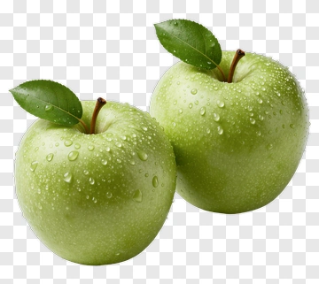 Fresh Green Apples With Dew PNG