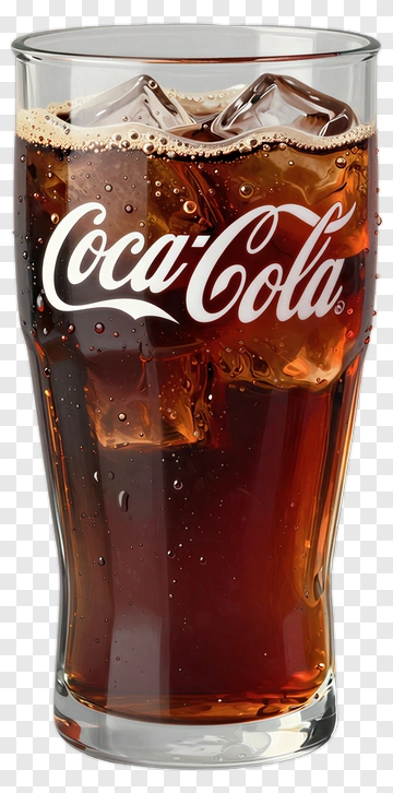 Coca-Cola In A Glass With Ice PNG