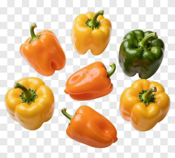 Colorful Peppers Display PNG