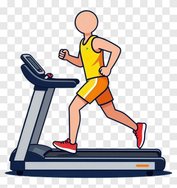 Person Running On Treadmill PNG