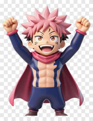 Anime Character In Action Pose PNG
