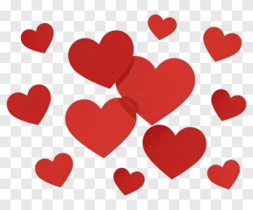 Red Hearts PNG