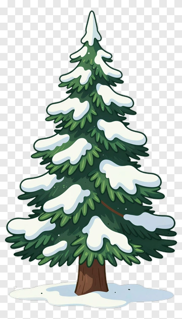 Snow Covered Pine Tree PNG