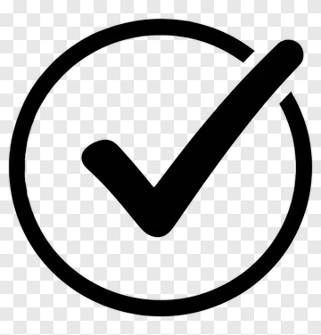Black Checkmark In Circle PNG