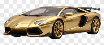 Gold Lamborghini Model Car PNG