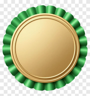 Green And Gold Award Ribbon PNG
