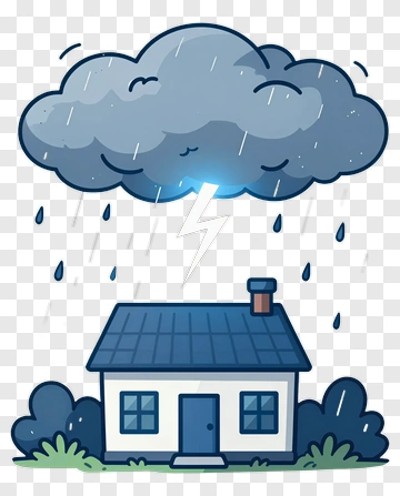 House Under Storm PNG