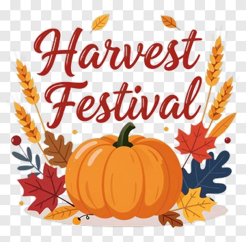 Harvest Festival Pumpkin Design PNG