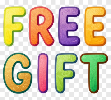Free Gift Text PNG