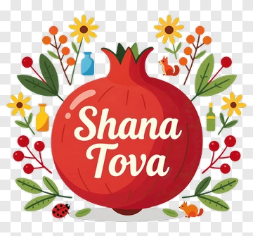 Shana Tova Pomegranate Greeting PNG