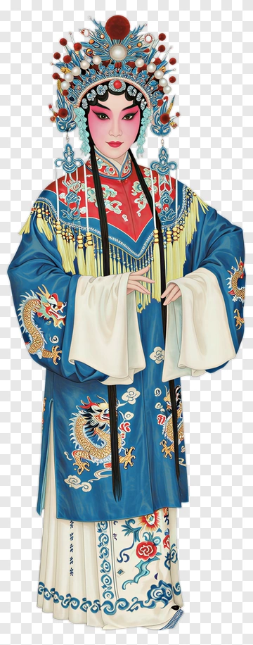 Peking Opera Performer In Traditional Costume PNG