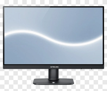 Black Monitor With Blue Screen PNG