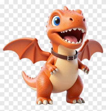 Orange Dragon Toy PNG