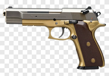 Gold Finish Pistol PNG