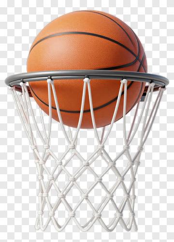 Basketball Going Through Hoop PNG