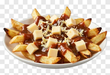 Delicious Poutine With Cheese Curds And Gravy PNG