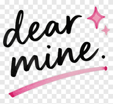 Dear Mine Handwritten Phrase PNG