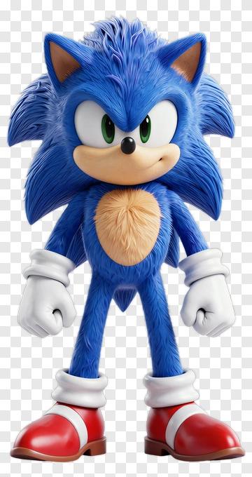 Sonic The Hedgehog 3D Model PNG