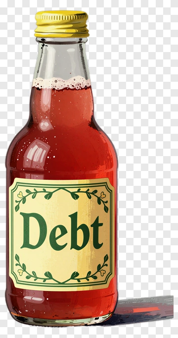 Debt Soda Bottle PNG