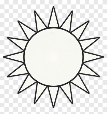 Sun With Radiating Rays PNG