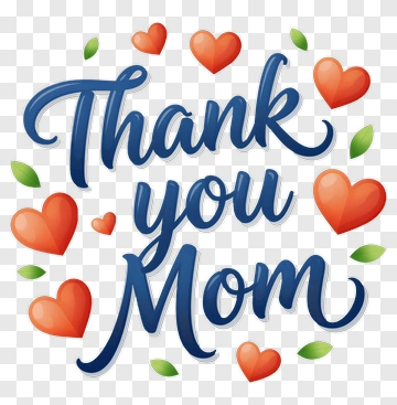 Thank You Mom Message PNG