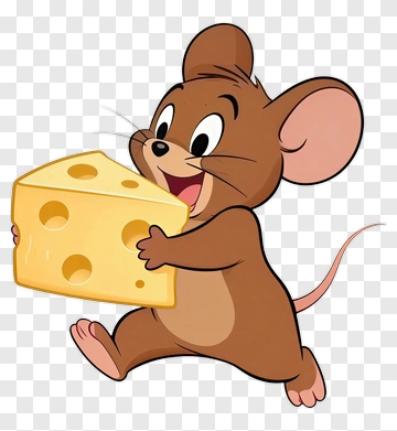 Jerry The Mouse Carrying Cheese PNG