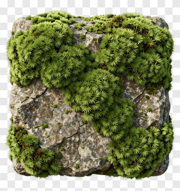 Rock Covered In Moss PNG