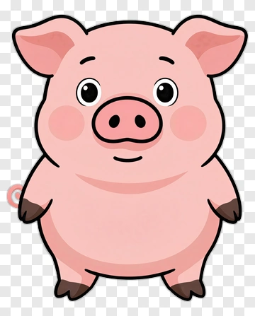 Cute Cartoon Pig PNG