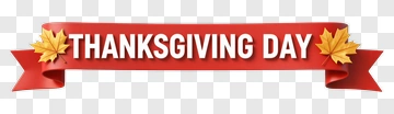 Thanksgiving Day Banner With Maple Leaves PNG