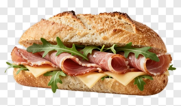 Prosciutto And Arugula Sandwich PNG